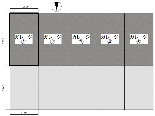 細川町長原ガレージ_間取図
